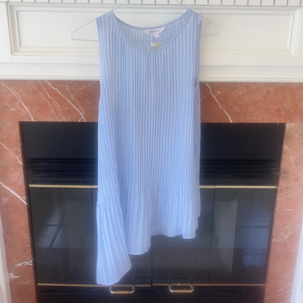 New Sky-Blue & White Tunic Tank Top.